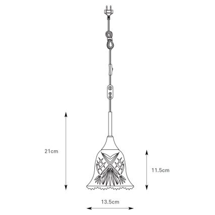 Markslöjd 109012 - Hanglamp aan kabel LUNA 1xE14/40W/230V mat chroom