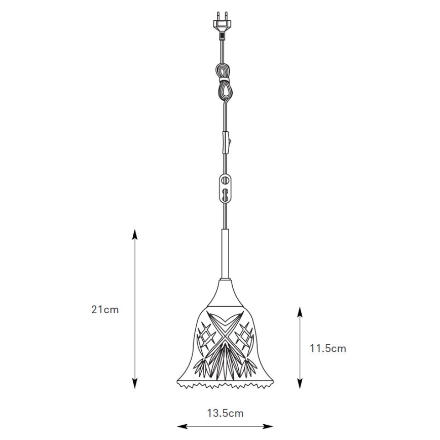Markslöjd 109012 - Hanglamp aan kabel LUNA 1xE14/40W/230V mat chroom