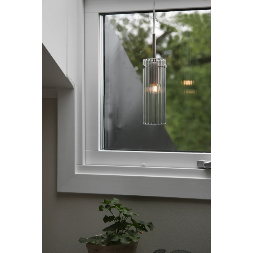 Markslöjd 109013 - Pendellamp met kabel TIBIA 1xE14/40W/230V helder/messing