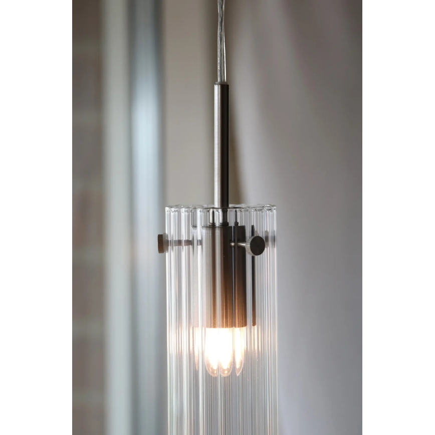 Markslöjd 109013 - Pendellamp met kabel TIBIA 1xE14/40W/230V helder/messing