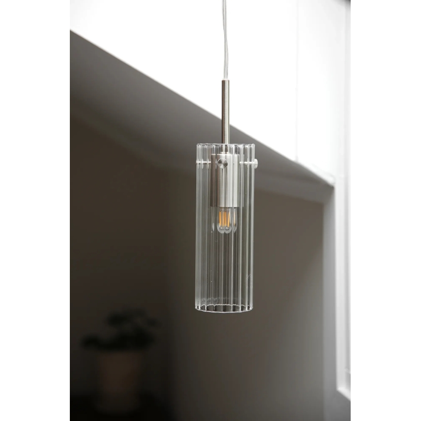 Markslöjd 109013 - Pendellamp met kabel TIBIA 1xE14/40W/230V helder/messing