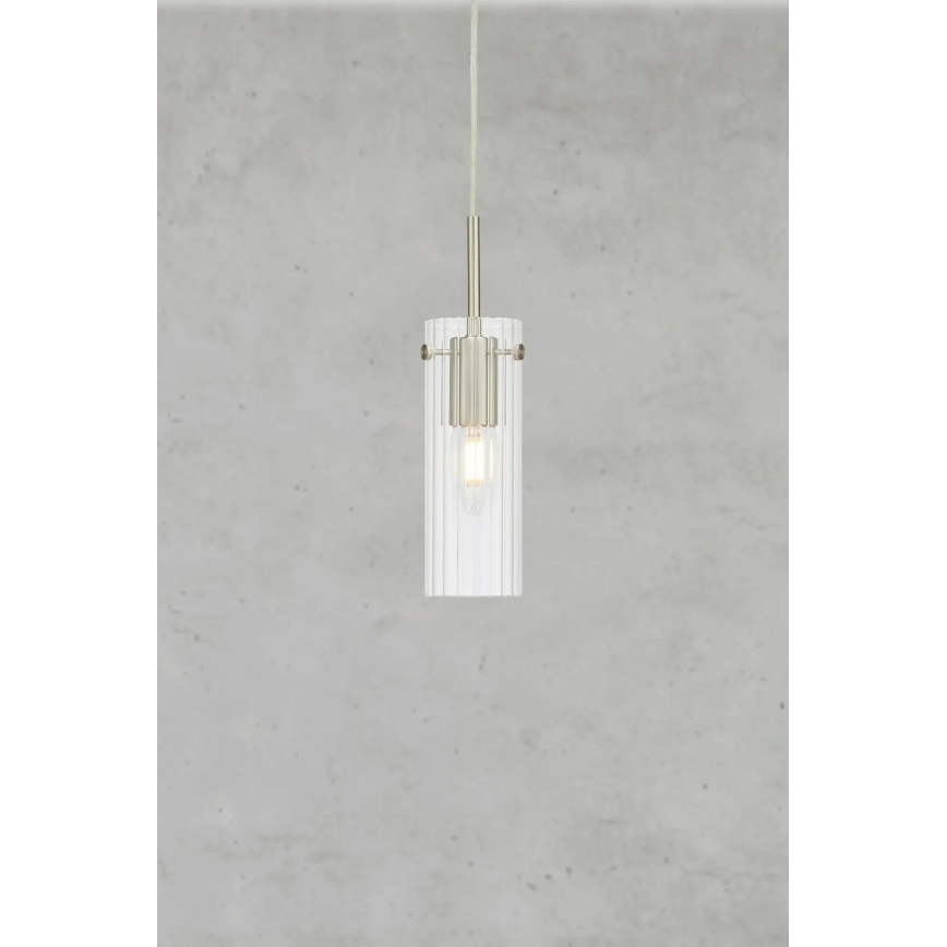 Markslöjd 109013 - Pendellamp met kabel TIBIA 1xE14/40W/230V helder/messing