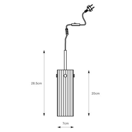 Markslöjd 109013 - Pendellamp met kabel TIBIA 1xE14/40W/230V helder/messing