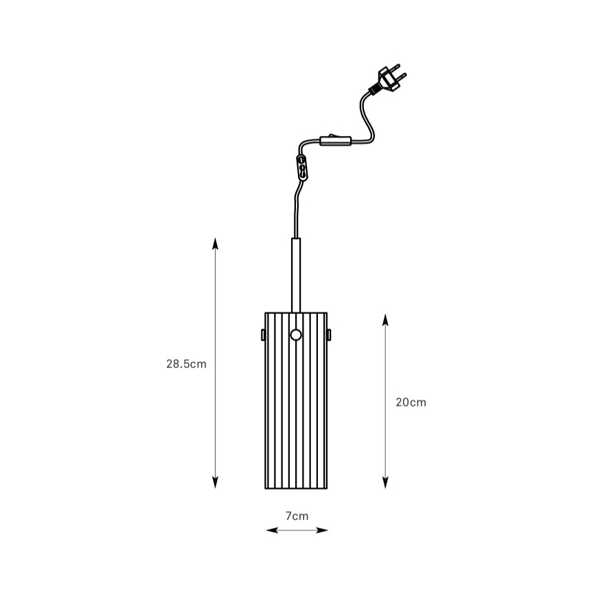 Markslöjd 109013 - Pendellamp met kabel TIBIA 1xE14/40W/230V helder/messing