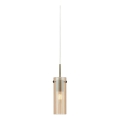 Markslöjd 109015 - Hanglamp aan snoer TIBIA 1xE14/40W/230V rookbeige/messing