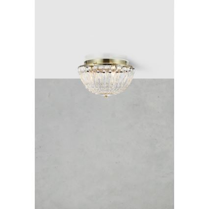 Markslöjd 109031 - Plafondlamp ESTELLE voor badkamer 3xG9/20W/230V Ø 30 cm IP44 messing