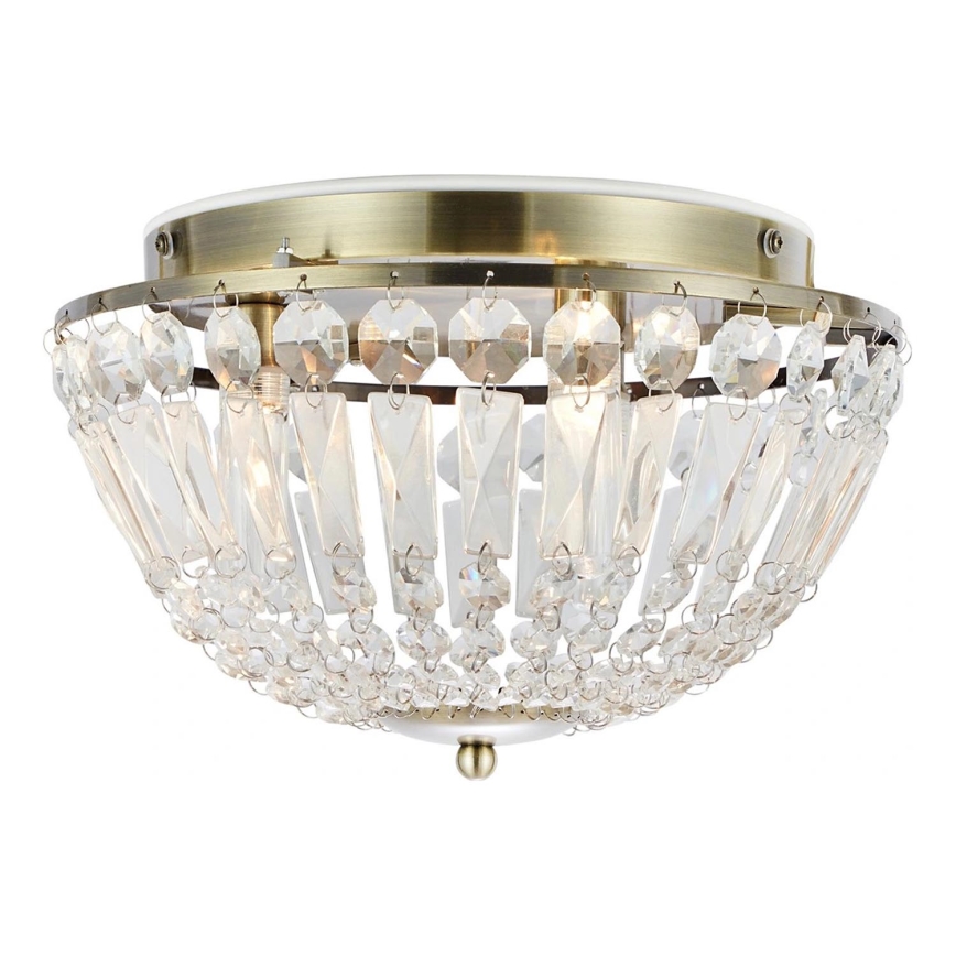 Markslöjd 109031 - Plafondlamp ESTELLE voor badkamer 3xG9/20W/230V Ø 30 cm IP44 messing