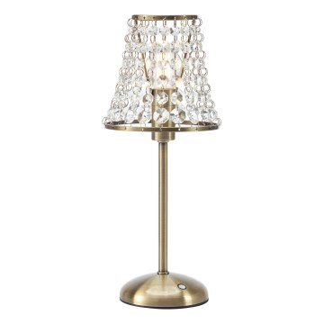 Markslöjd 109125 - LIORA LED-dimbare oplaadbare tafellamp met aanraakbediening 1xE14/2W/2000 mAh messing