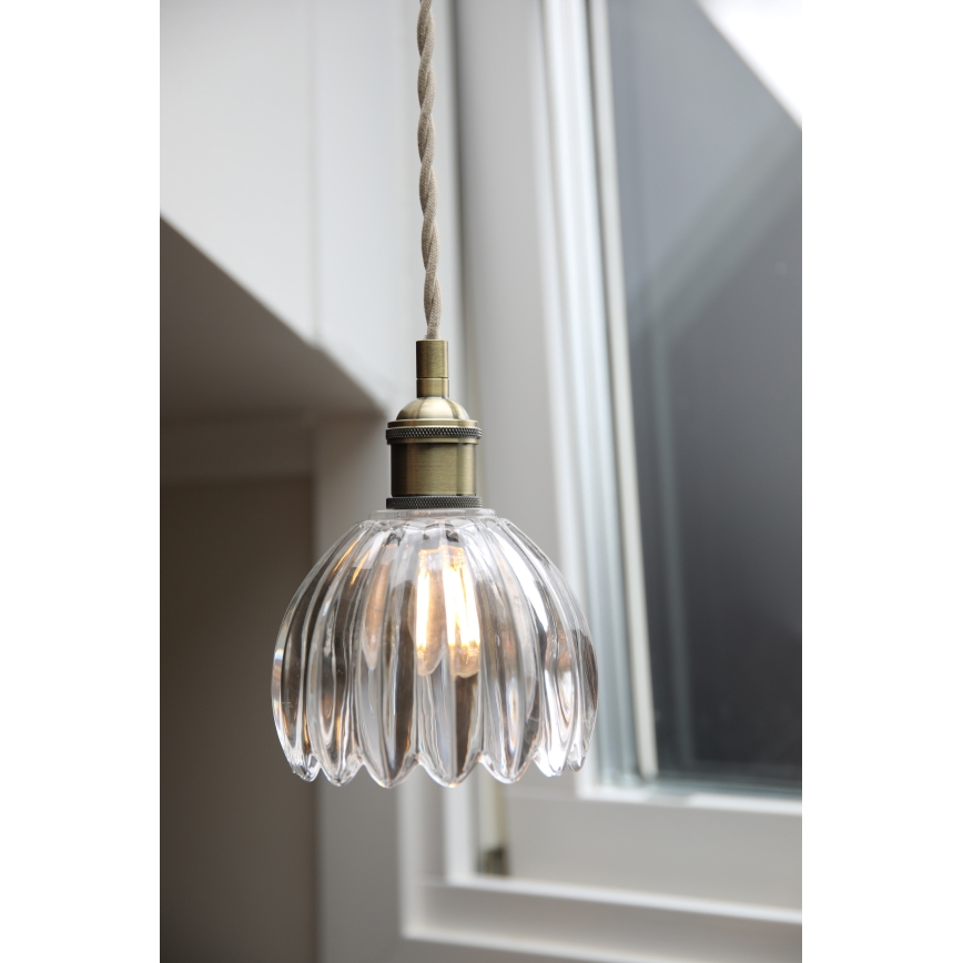 Markslöjd 109136 - Pendellamp aan kabel GOTA 1xE14/40W/230V Ø 13 cm messing/helder