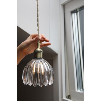 Markslöjd 109136 - Pendellamp aan kabel GOTA 1xE14/40W/230V Ø 13 cm messing/helder