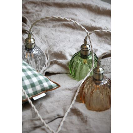 Markslöjd 109137 - Pendellamp met snoer GOTA 1xE14/40W/230V Ø 13 cm rookbeige/messing