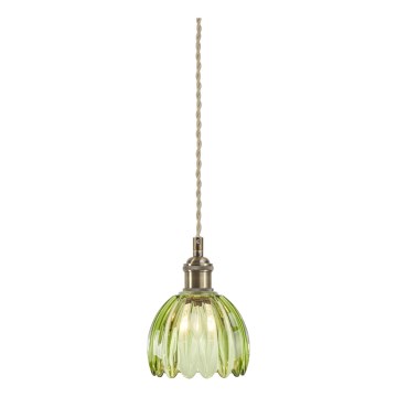 Markslöjd 109138 - Hanglamp aan kabel GOTA 1xE14/40W/230V gerookt groen/messing
