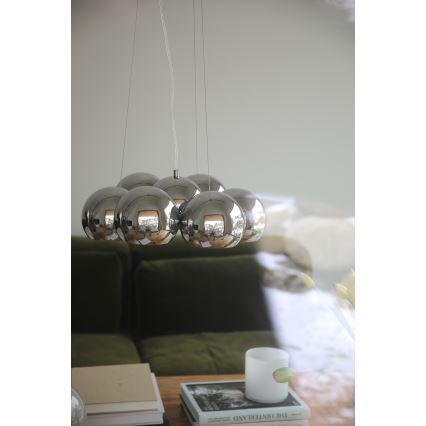 Markslöjd 109167 - Kroonluchter met kabel CUPOLO 7xE14/40W/230V, diameter 45 cm, glanzend chroom