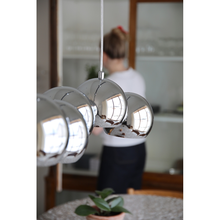 Markslöjd 109168 - CUPOLO hanglamp met kabel, 7xE14/40W/230V, glanzend chroom