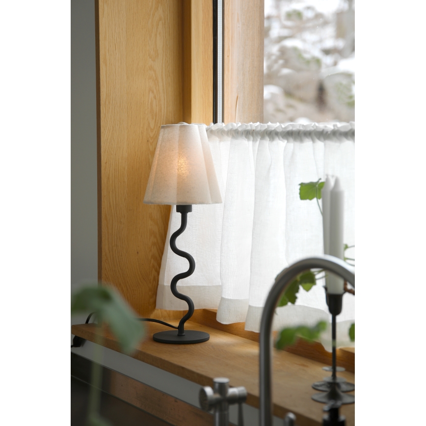 Markslöjd 109171 - Tafellamp VEYA 1xE14/40W/230V linnen/zwart