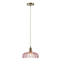 Markslöjd 109178 - Hanglamp aan kabel KURAGE 1xE27/40W/230V messing/rookroze