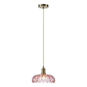 Markslöjd 109178 - Hanglamp aan kabel KURAGE 1xE27/40W/230V messing/rookroze