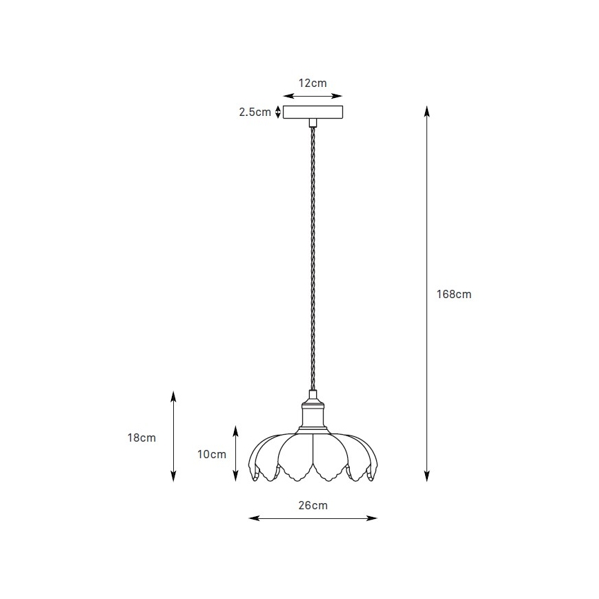 Markslöjd 109178 - Hanglamp aan kabel KURAGE 1xE27/40W/230V messing/rookroze