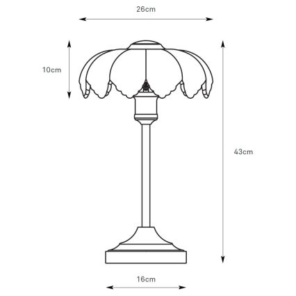 Markslöjd 109180 - Tafellamp KURAGE 1xE27/60W/230V messing/rookbeige