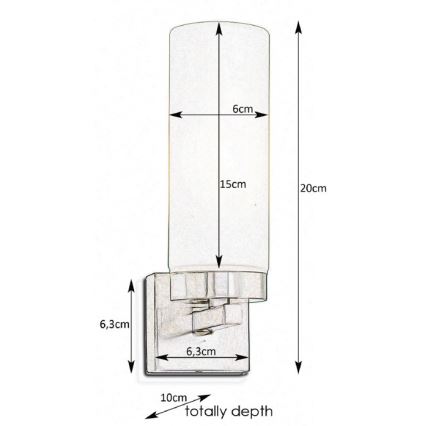 Markslöjd 234744 - Badkamer Wand Lamp STELLA 1xE14/40W/230V IP44