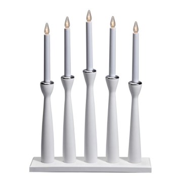 Markslöjd 702229 - Kerstkandelaar MASESKÄR 5xE10/3W/230V wit
