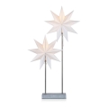 Markslöjd 703867 Duva - Grijze kerstdecoratie 2xE14 / 25W / 230V