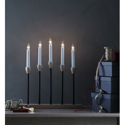 Markslöjd 704160 - Kerst Kandelaar met Kaars Lampen JOHANSFORS 5xE10/3W/230V