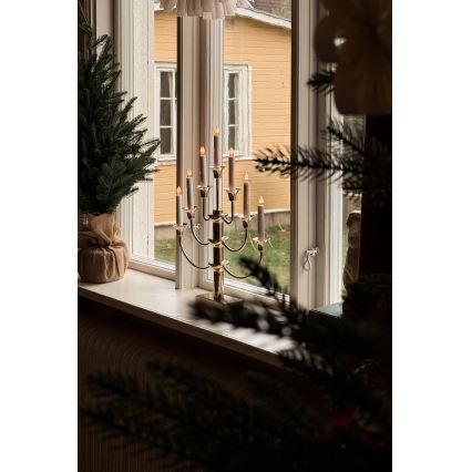 Markslöjd 704415 - Kerstkandelaar GYLLING 7xE10/3W/230V goud