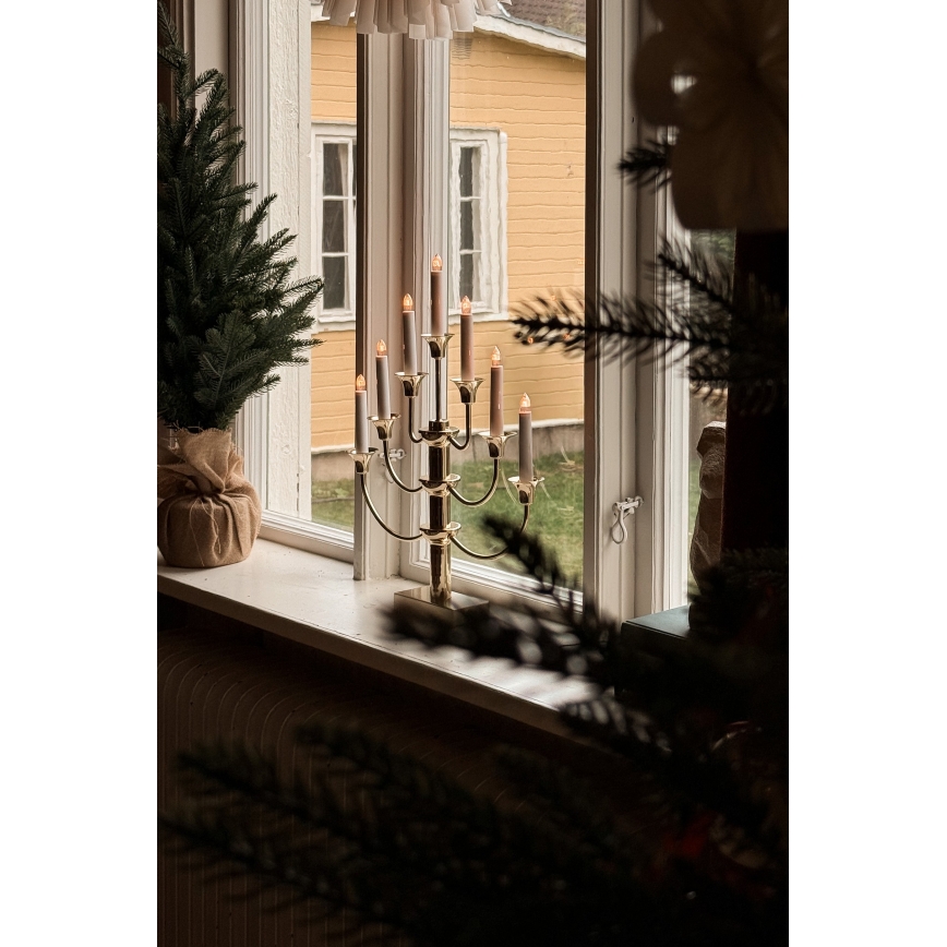 Markslöjd 704415 - Kerstkandelaar GYLLING 7xE10/3W/230V goud