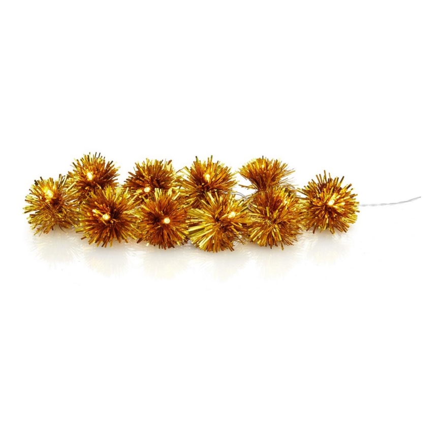 Markslöjd 704775 - LED Kerst lichtsnoer POMPOM 10xLED/2xAA 2,75m