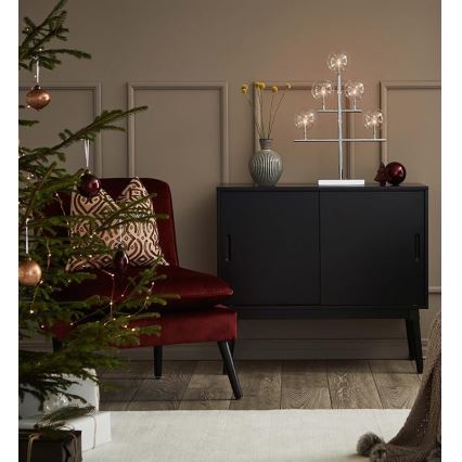 Markslöjd 704820 - Kerstkandelaar MAESTRO 5xE5/0,8W/230/12V glanzend chroom