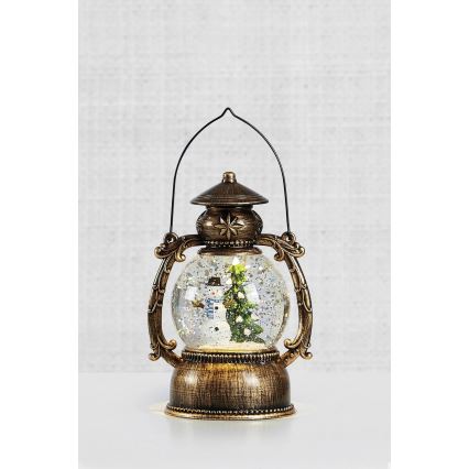 Markslöjd 705053 - LED kerstdecoratie LOTHAR LED/0,15W/3xAA lantaarn in brons