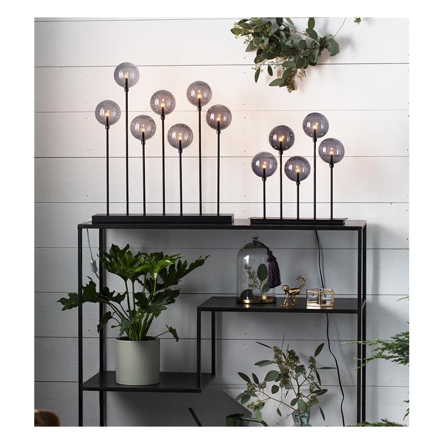 Markslöjd 705192 - Kerst kandelaar MÄSTER 7xE5/0,8W/230/12V zwart