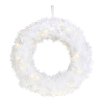 Markslöjd 705290 - LED Kerstkrans FEATHER LED/1,2W/3xAA Ø 35 cm