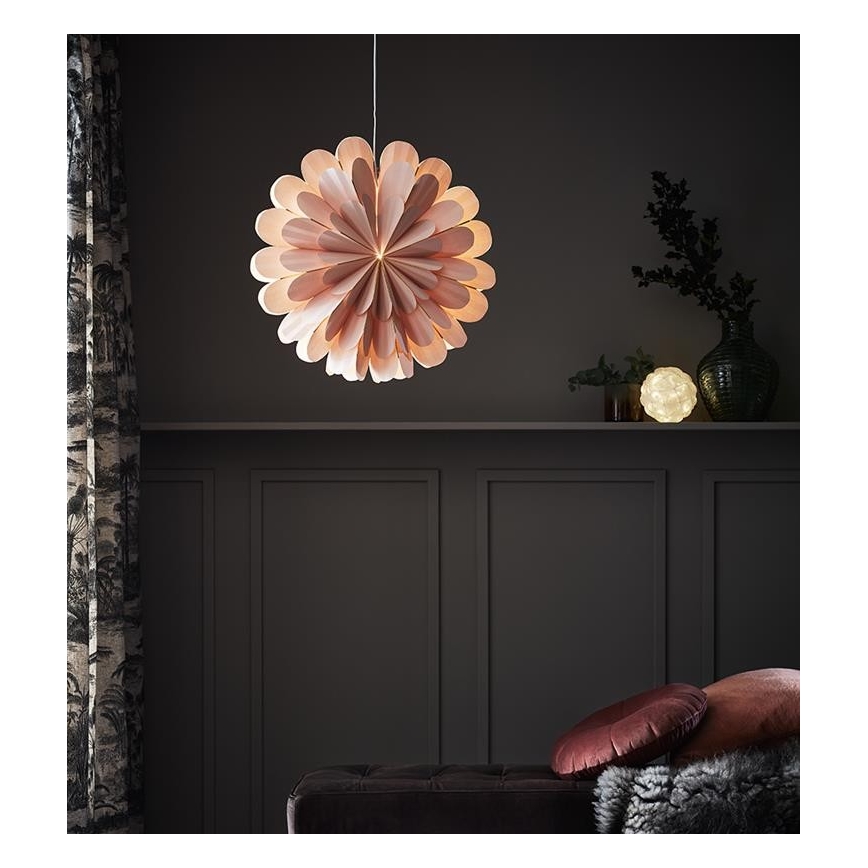 Markslöjd 705307 - Kerstdecoratie MARIGOLD 1xE14/25W/230V 60 cm roze