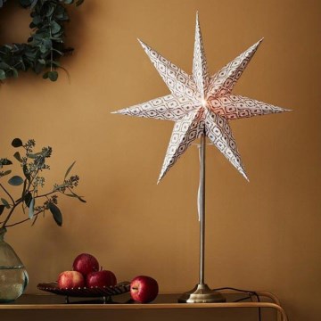 Markslöjd 705310 - Kerstversiering BAROQUE 1xE14/25W/230V 65 cm wit/mat chroom