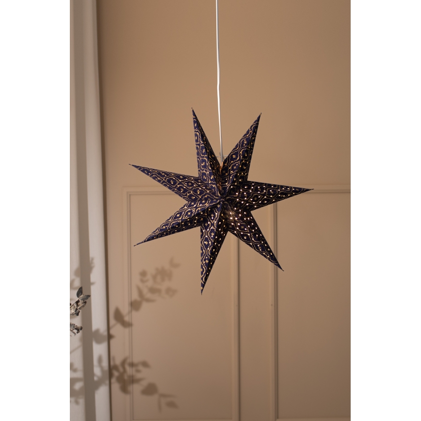 Markslöjd 705317 - Kerstdecoratie BAROQUE 1xE14/25W/230V Ø 75 cm blauw
