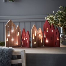 Markslöjd 705743 - LED Kerst Decoratie VIEW LED/0,9W/3V hout/rood