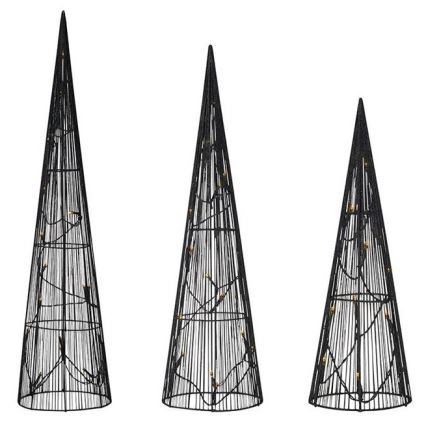 Markslöjd 705748 - SET van 3x LED kerstdecoraties DUNGE LED/2,7W/4,5V zwart