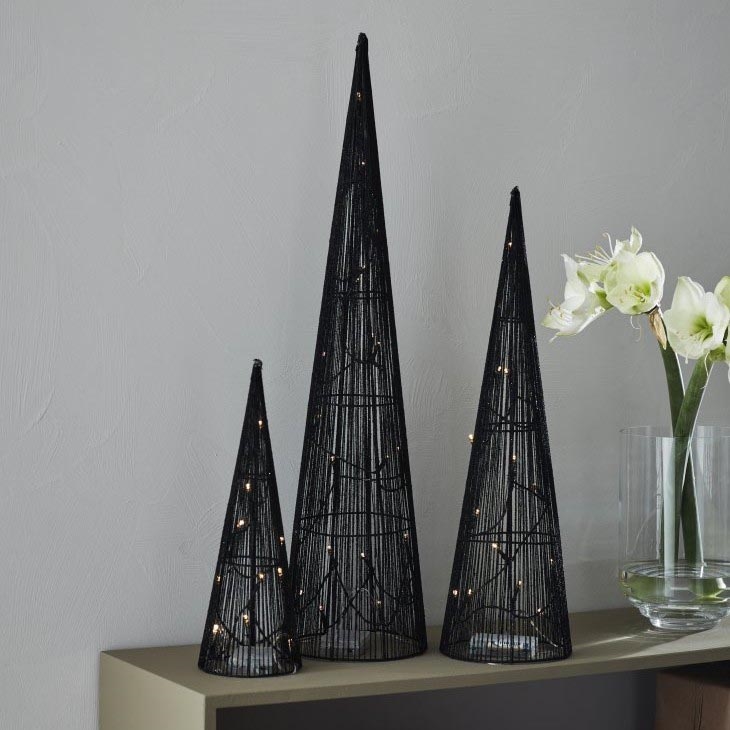 Markslöjd 705748 - SET van 3x LED kerstdecoraties DUNGE LED/2,7W/4,5V zwart