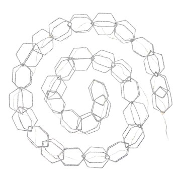 Markslöjd 705753 - Decoratieve LED ketting SERVE LED/3xAA 1,9m zilver
