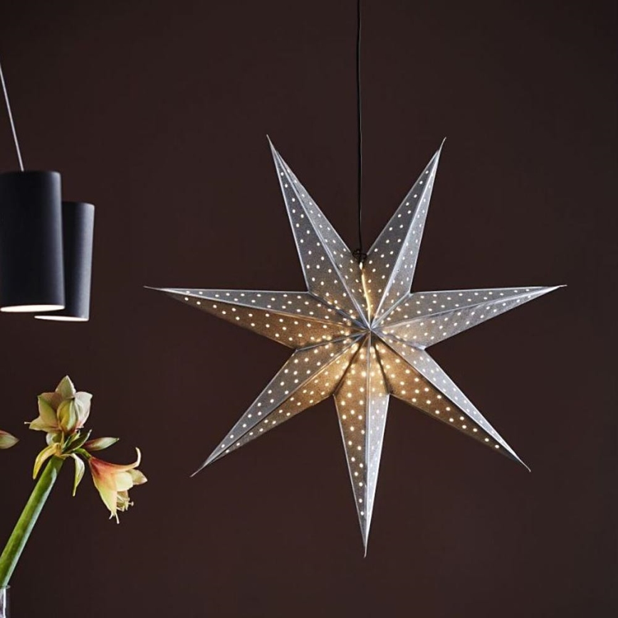 Markslöjd 705769 - Kerstversiering GLITTER 1xE14/25W/230V diameter 45 cm zilver
