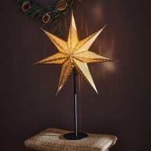 Markslöjd 705795 - Kerst Decoratie GLITTER 1xE14/25W/230V 65 cm zwart/goud