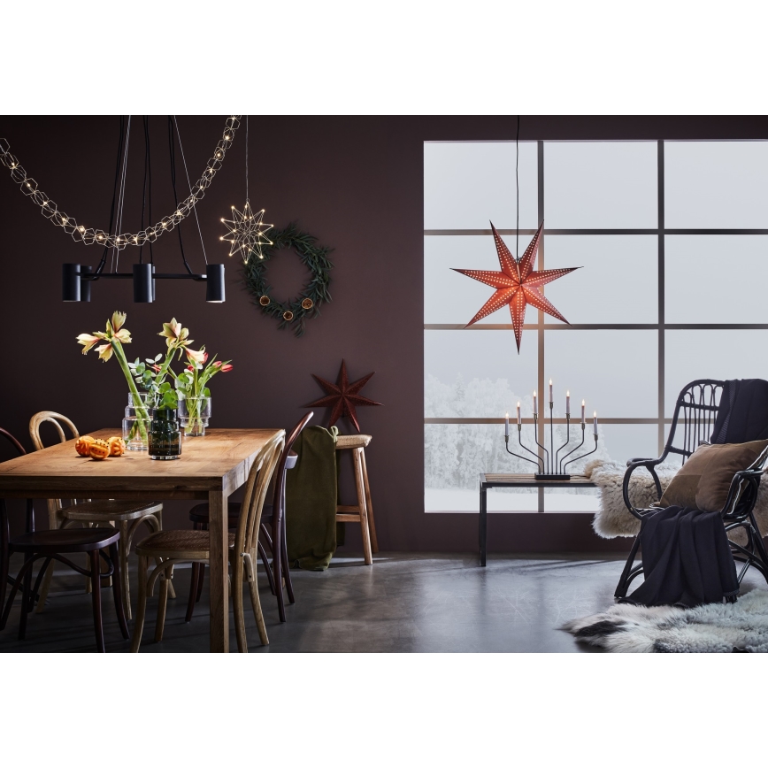 Markslöjd 705808 - Kerstdecoratie EMBLA 1xE14/25W/230V Ø 75 cm bruin