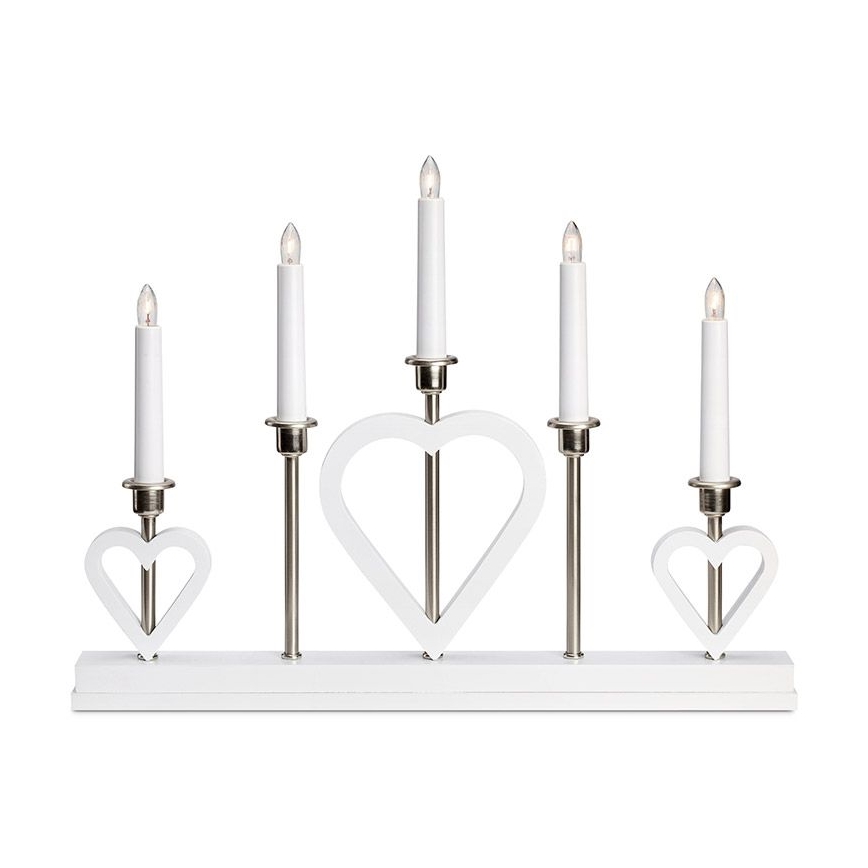 Markslöjd 705830 - Kerst Kandelaar MELISSA 5xE10/3W/230V wit