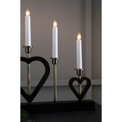 Markslöjd 705938 - Kerstkandelaar MELISSA 5xE10/3W/230V zwart/messing