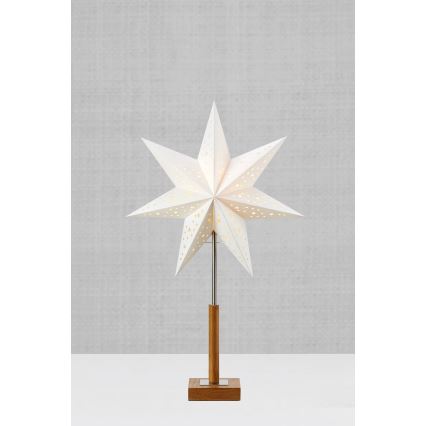Markslöjd 706041 - Kerstversiering SOLVALLA 1xE14/25W/230V 35 cm wit/eiken