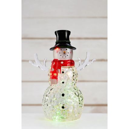 Markslöjd 706044 - LED kerstdecoratie FRANS LED/0,06W/3xAAA sneeuwman