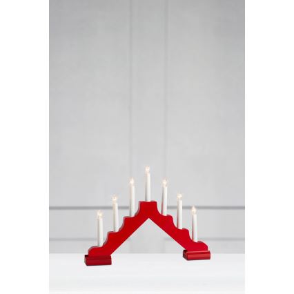 Markslöjd 706050 - LED Kerstkandelaar EVELIN 7xLED/0,06W/6xAA wit