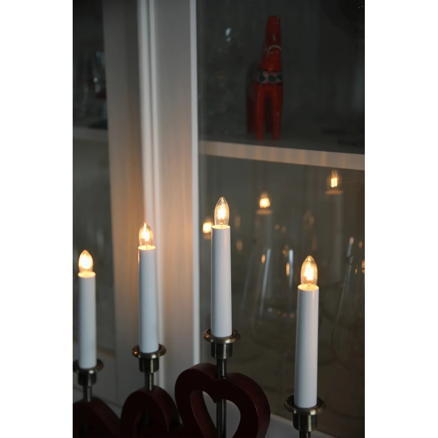 Markslöjd 706211 - Kerstkandelaar ENEBY 5xE10/3W/230V rood/messing